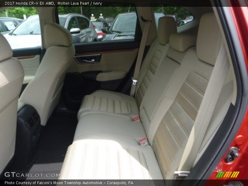 Molten Lava Pearl / Ivory 2017 Honda CR-V EX AWD