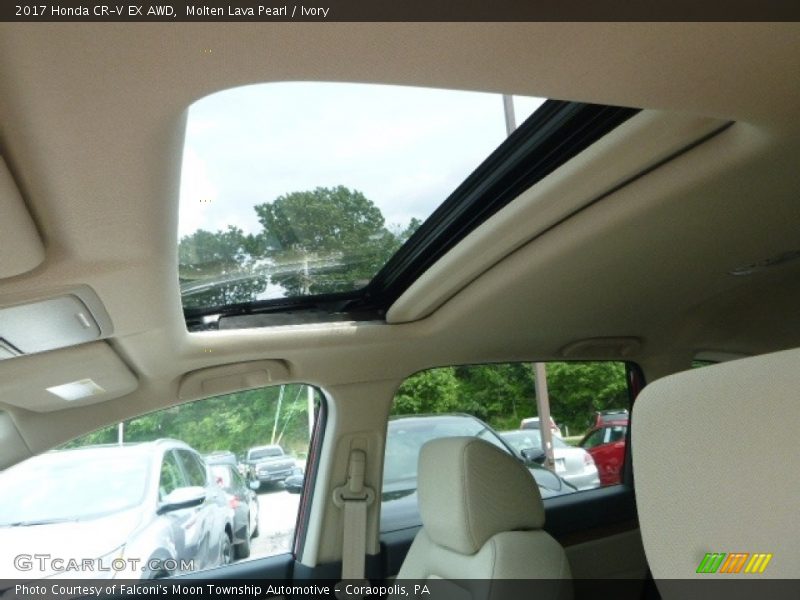 Molten Lava Pearl / Ivory 2017 Honda CR-V EX AWD
