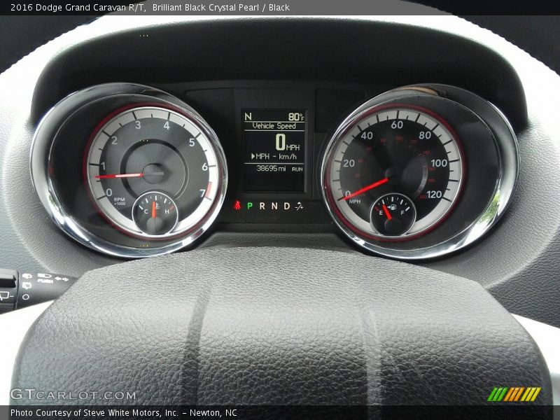 Brilliant Black Crystal Pearl / Black 2016 Dodge Grand Caravan R/T