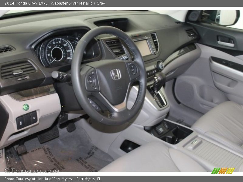 Alabaster Silver Metallic / Gray 2014 Honda CR-V EX-L