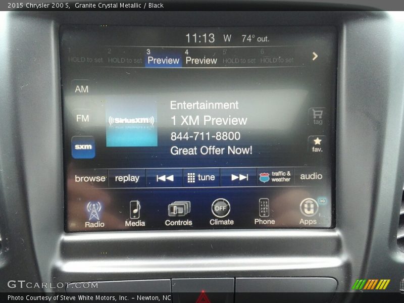 Granite Crystal Metallic / Black 2015 Chrysler 200 S