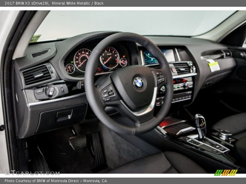 Mineral White Metallic / Black 2017 BMW X3 sDrive28i