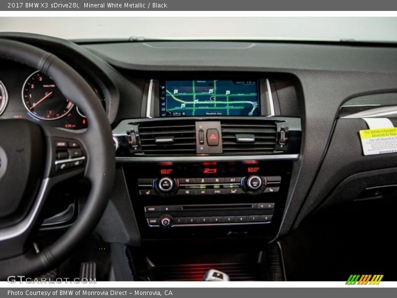 Mineral White Metallic / Black 2017 BMW X3 sDrive28i