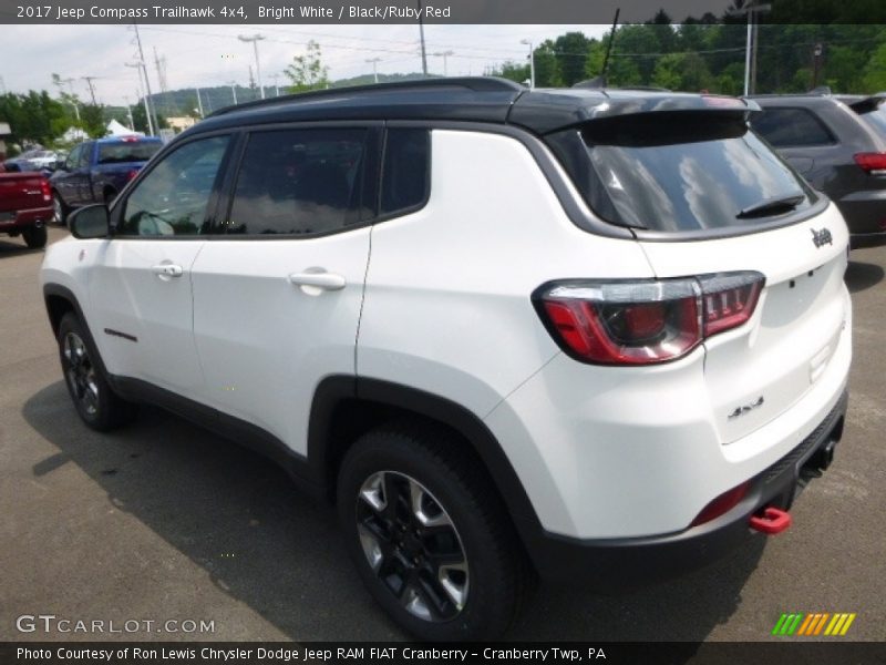 Bright White / Black/Ruby Red 2017 Jeep Compass Trailhawk 4x4