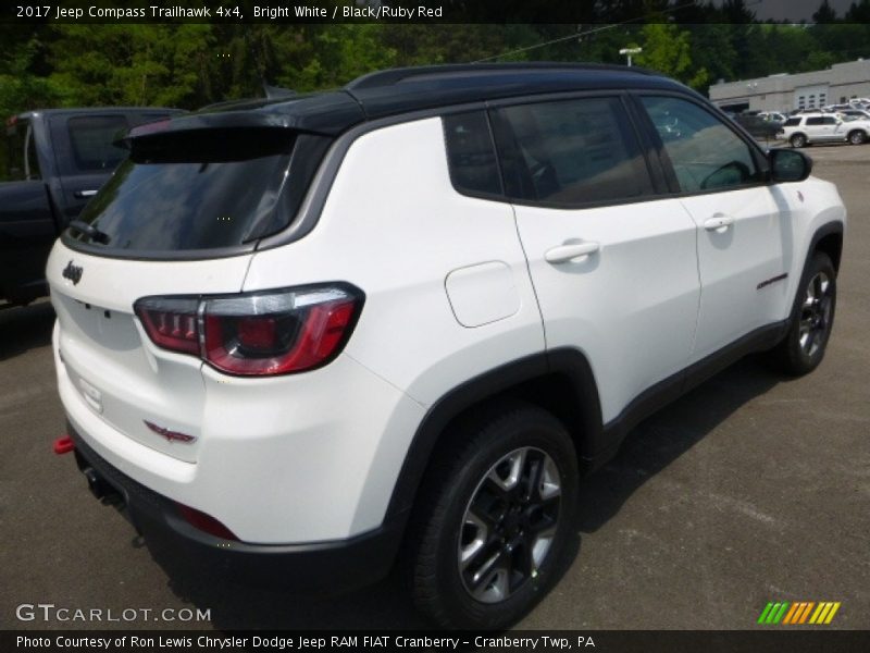 Bright White / Black/Ruby Red 2017 Jeep Compass Trailhawk 4x4