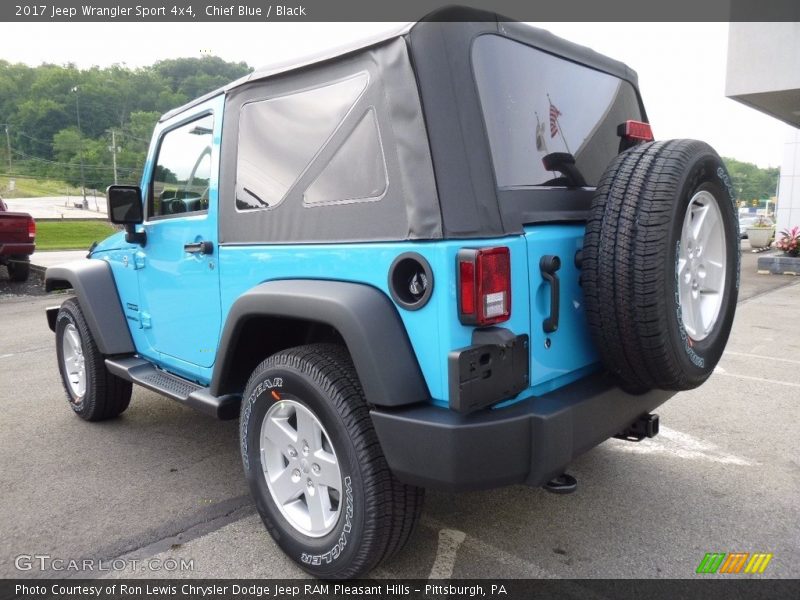Chief Blue / Black 2017 Jeep Wrangler Sport 4x4