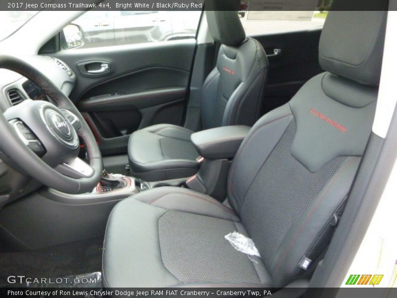 Bright White / Black/Ruby Red 2017 Jeep Compass Trailhawk 4x4