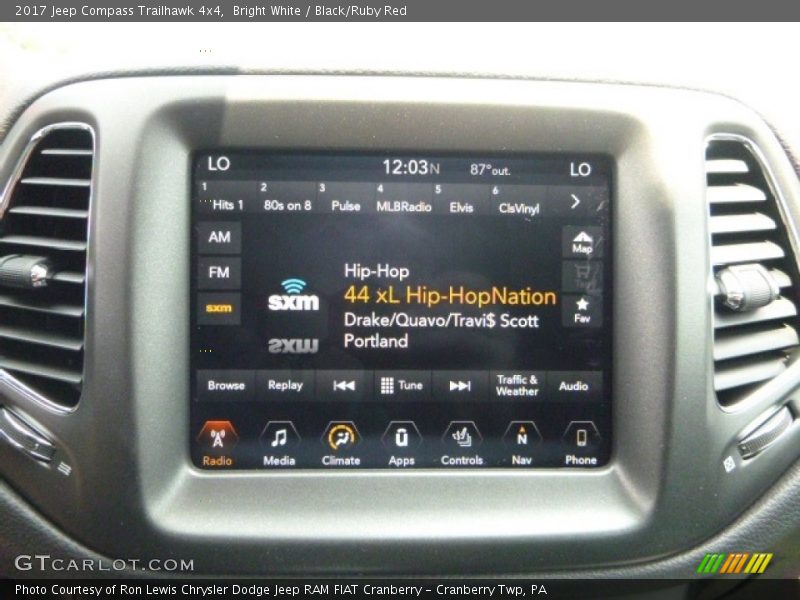 Bright White / Black/Ruby Red 2017 Jeep Compass Trailhawk 4x4