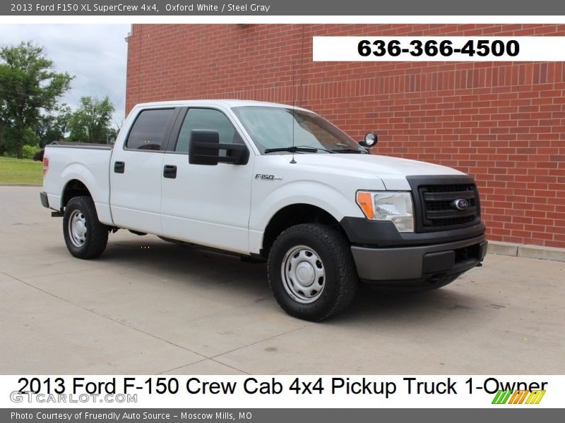 Oxford White / Steel Gray 2013 Ford F150 XL SuperCrew 4x4