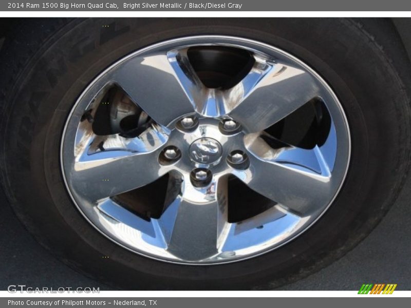 Bright Silver Metallic / Black/Diesel Gray 2014 Ram 1500 Big Horn Quad Cab