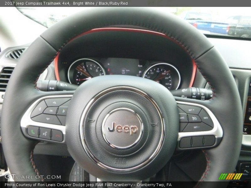 Bright White / Black/Ruby Red 2017 Jeep Compass Trailhawk 4x4