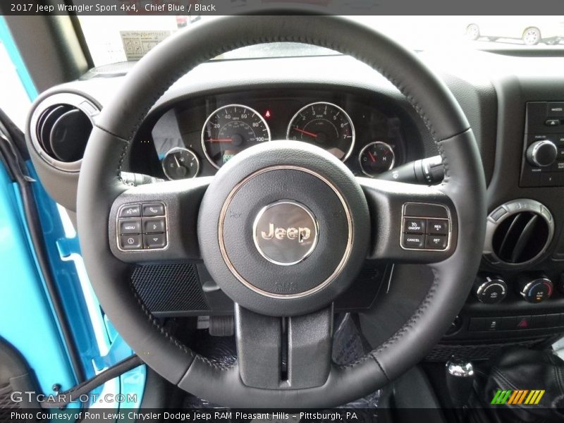 Chief Blue / Black 2017 Jeep Wrangler Sport 4x4