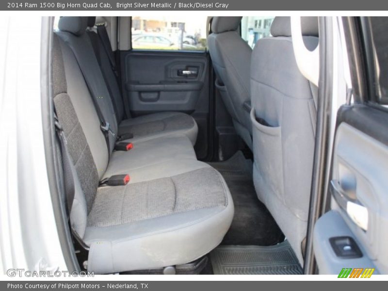 Bright Silver Metallic / Black/Diesel Gray 2014 Ram 1500 Big Horn Quad Cab