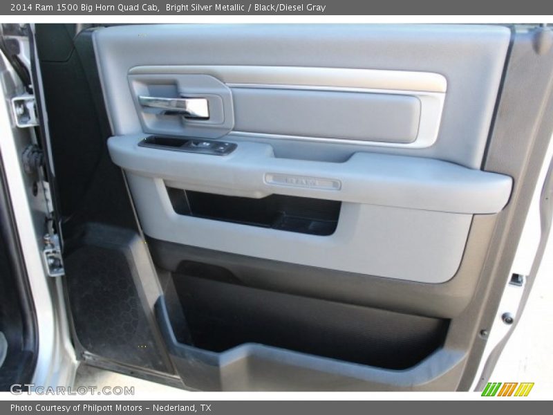 Bright Silver Metallic / Black/Diesel Gray 2014 Ram 1500 Big Horn Quad Cab