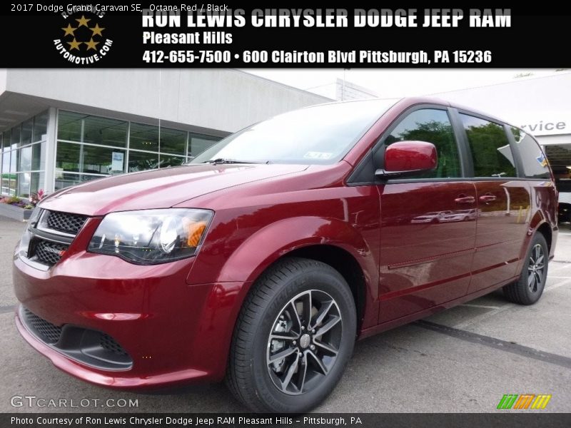 Octane Red / Black 2017 Dodge Grand Caravan SE