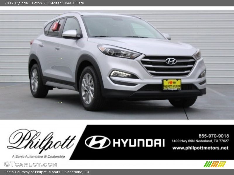 Molten Silver / Black 2017 Hyundai Tucson SE