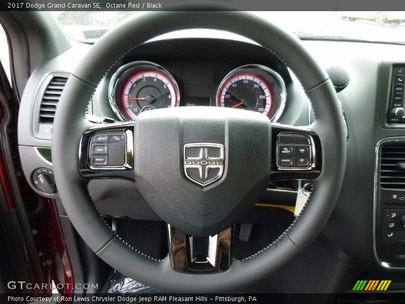 Octane Red / Black 2017 Dodge Grand Caravan SE