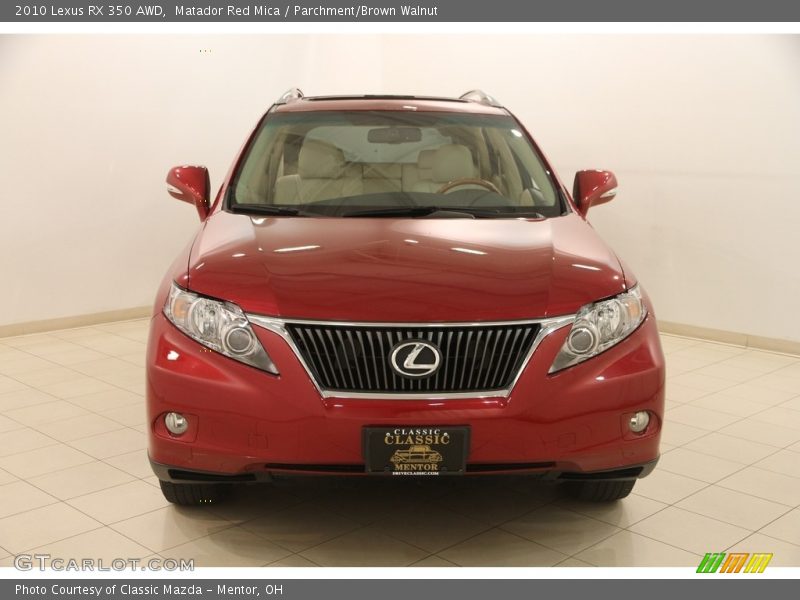 Matador Red Mica / Parchment/Brown Walnut 2010 Lexus RX 350 AWD