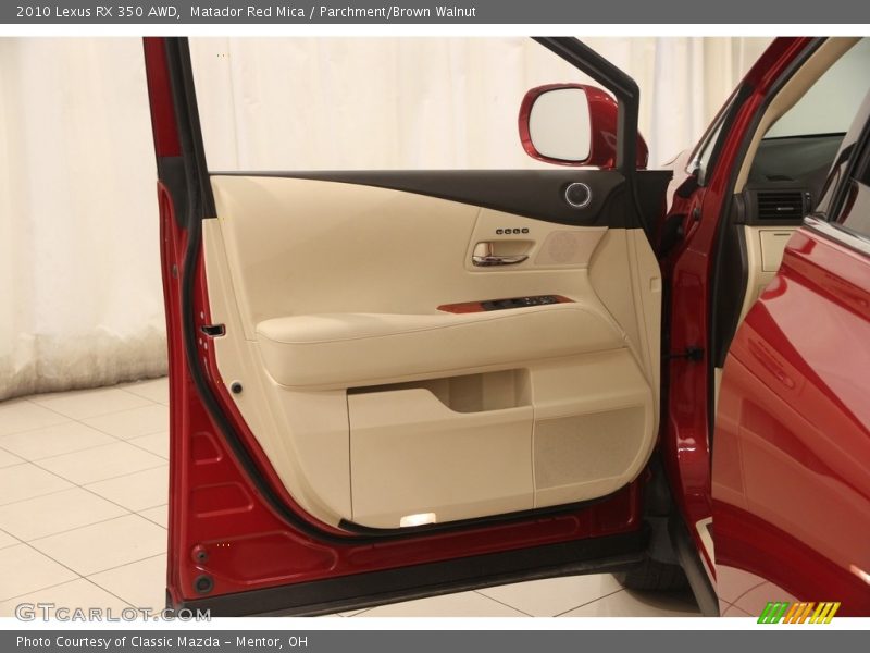 Matador Red Mica / Parchment/Brown Walnut 2010 Lexus RX 350 AWD