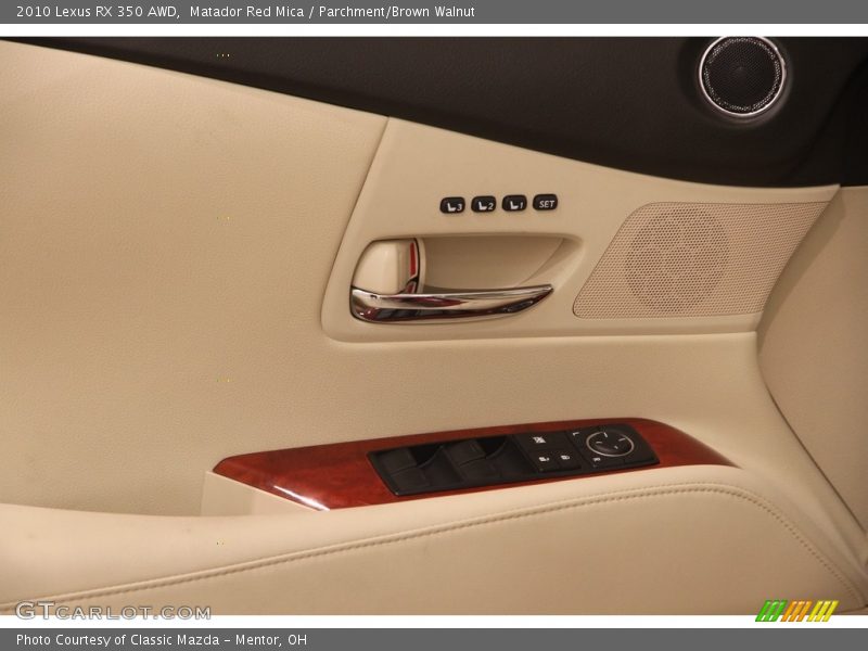 Matador Red Mica / Parchment/Brown Walnut 2010 Lexus RX 350 AWD