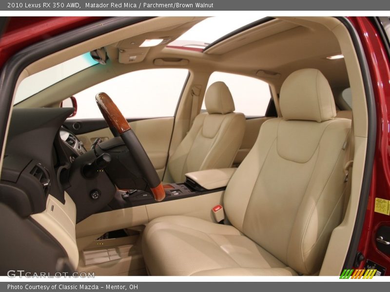 Matador Red Mica / Parchment/Brown Walnut 2010 Lexus RX 350 AWD