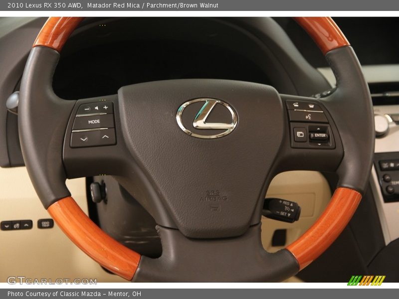 Matador Red Mica / Parchment/Brown Walnut 2010 Lexus RX 350 AWD
