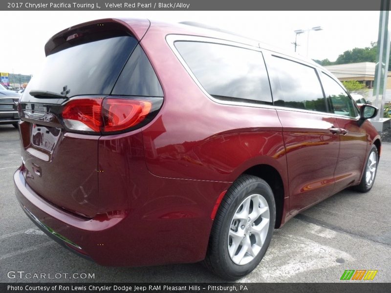 Velvet Red Pearl / Black/Alloy 2017 Chrysler Pacifica Touring L