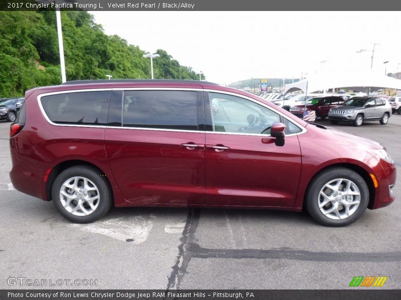 Velvet Red Pearl / Black/Alloy 2017 Chrysler Pacifica Touring L