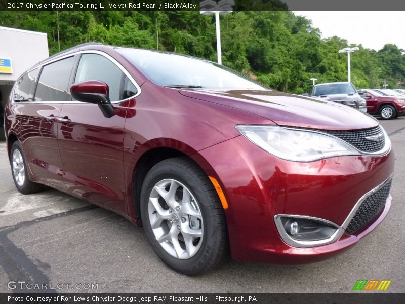 Velvet Red Pearl / Black/Alloy 2017 Chrysler Pacifica Touring L
