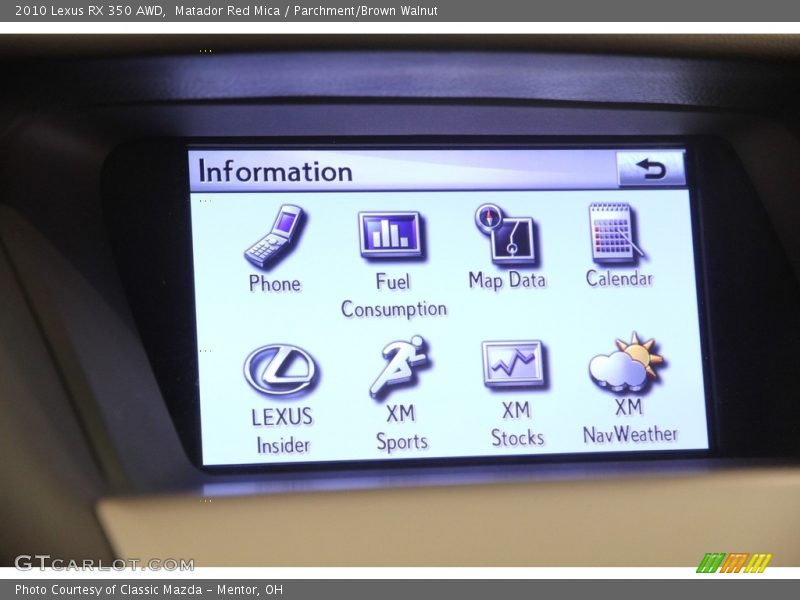 Matador Red Mica / Parchment/Brown Walnut 2010 Lexus RX 350 AWD