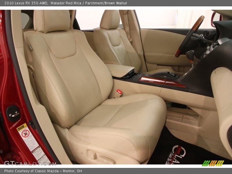 Matador Red Mica / Parchment/Brown Walnut 2010 Lexus RX 350 AWD