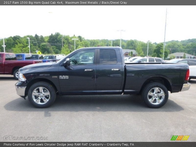 Maximum Steel Metallic / Black/Diesel Gray 2017 Ram 1500 Big Horn Quad Cab 4x4