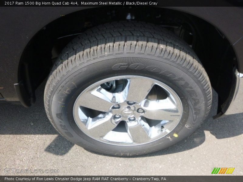 Maximum Steel Metallic / Black/Diesel Gray 2017 Ram 1500 Big Horn Quad Cab 4x4