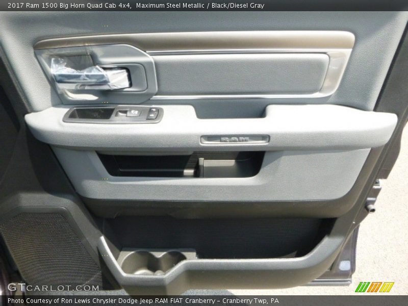 Maximum Steel Metallic / Black/Diesel Gray 2017 Ram 1500 Big Horn Quad Cab 4x4
