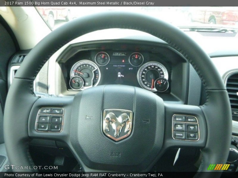 Maximum Steel Metallic / Black/Diesel Gray 2017 Ram 1500 Big Horn Quad Cab 4x4