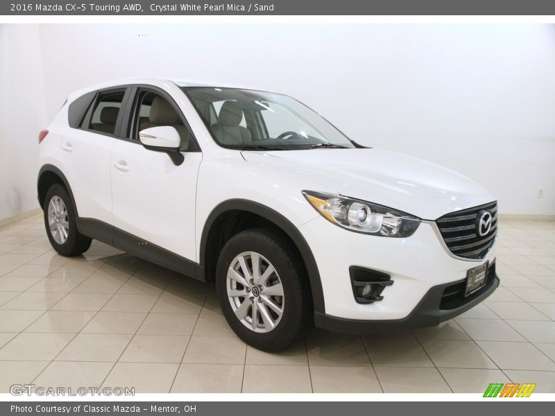 Crystal White Pearl Mica / Sand 2016 Mazda CX-5 Touring AWD