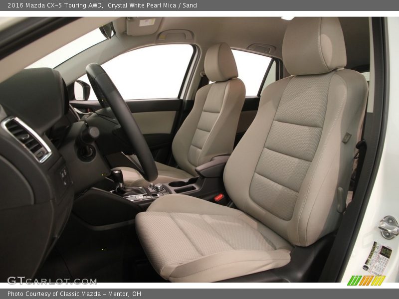 Crystal White Pearl Mica / Sand 2016 Mazda CX-5 Touring AWD
