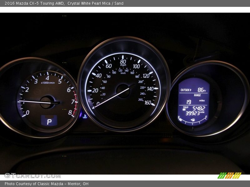 Crystal White Pearl Mica / Sand 2016 Mazda CX-5 Touring AWD