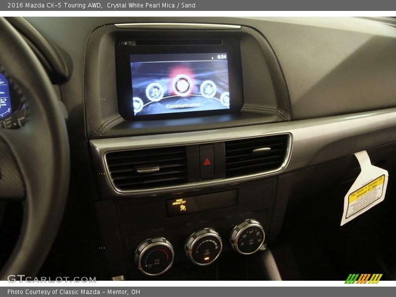 Crystal White Pearl Mica / Sand 2016 Mazda CX-5 Touring AWD
