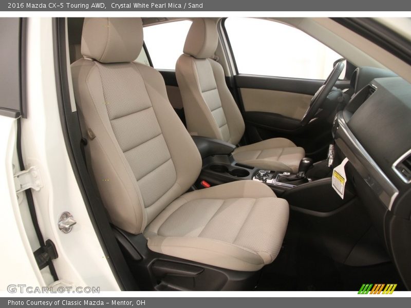 Crystal White Pearl Mica / Sand 2016 Mazda CX-5 Touring AWD