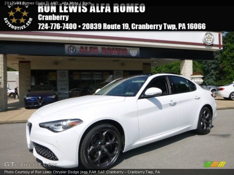 Alfa White / Black 2017 Alfa Romeo Giulia Ti AWD