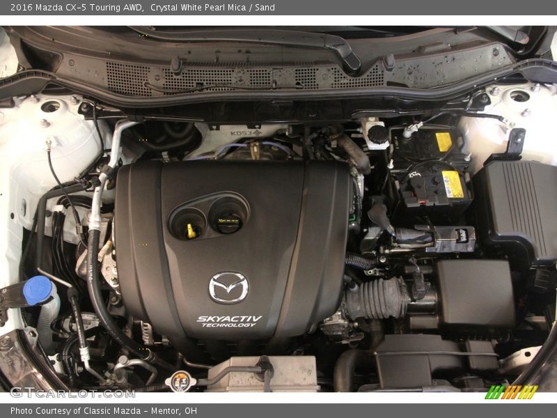 Crystal White Pearl Mica / Sand 2016 Mazda CX-5 Touring AWD