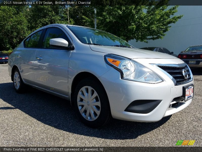 Brilliant Silver / Charcoal 2015 Nissan Versa 1.6 SV Sedan