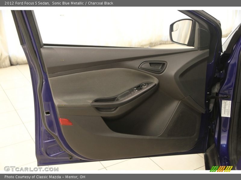 Sonic Blue Metallic / Charcoal Black 2012 Ford Focus S Sedan