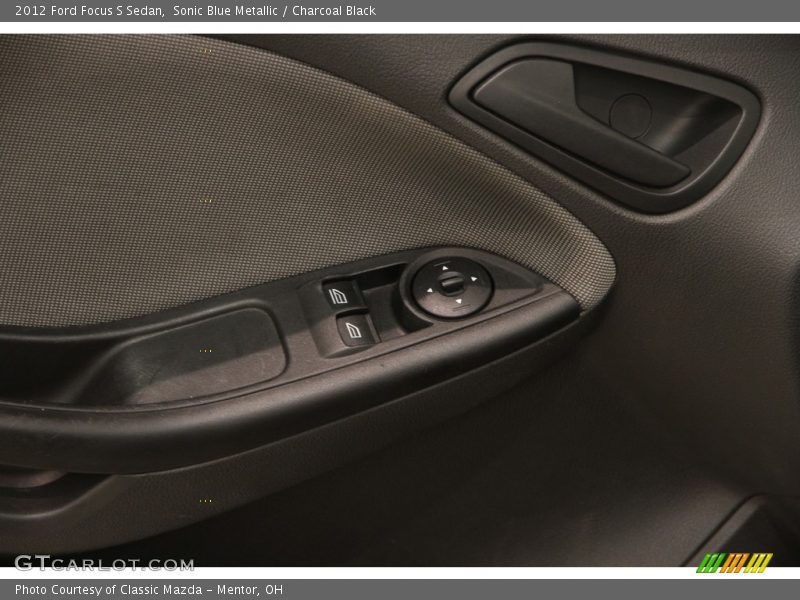 Sonic Blue Metallic / Charcoal Black 2012 Ford Focus S Sedan