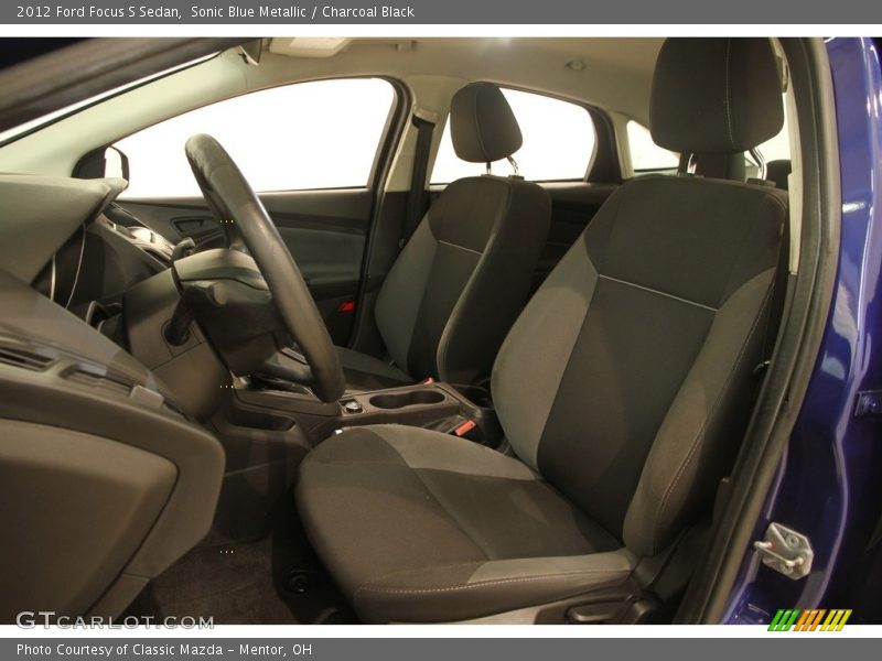 Sonic Blue Metallic / Charcoal Black 2012 Ford Focus S Sedan