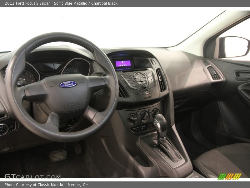 Sonic Blue Metallic / Charcoal Black 2012 Ford Focus S Sedan