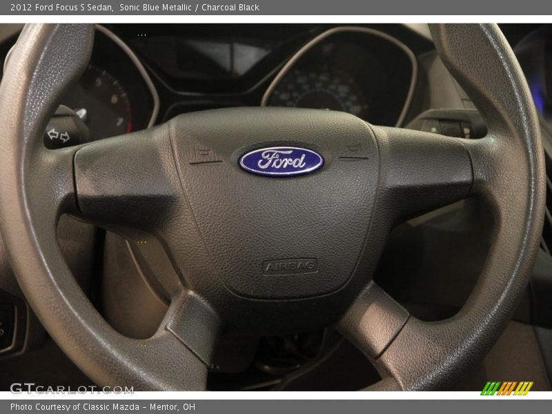 Sonic Blue Metallic / Charcoal Black 2012 Ford Focus S Sedan