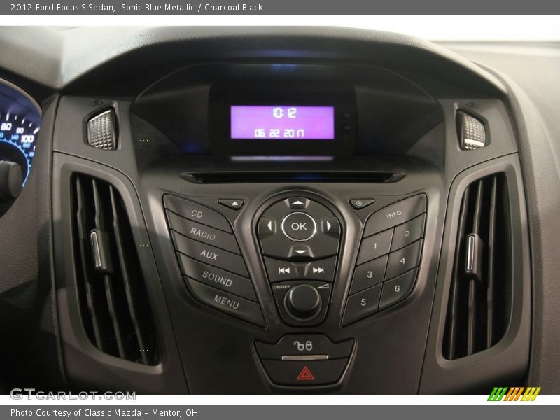 Sonic Blue Metallic / Charcoal Black 2012 Ford Focus S Sedan