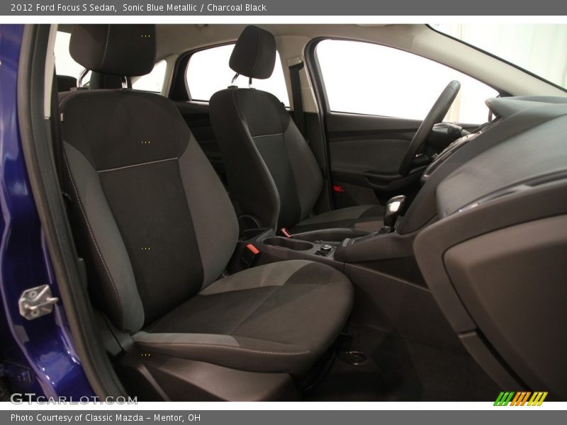 Sonic Blue Metallic / Charcoal Black 2012 Ford Focus S Sedan